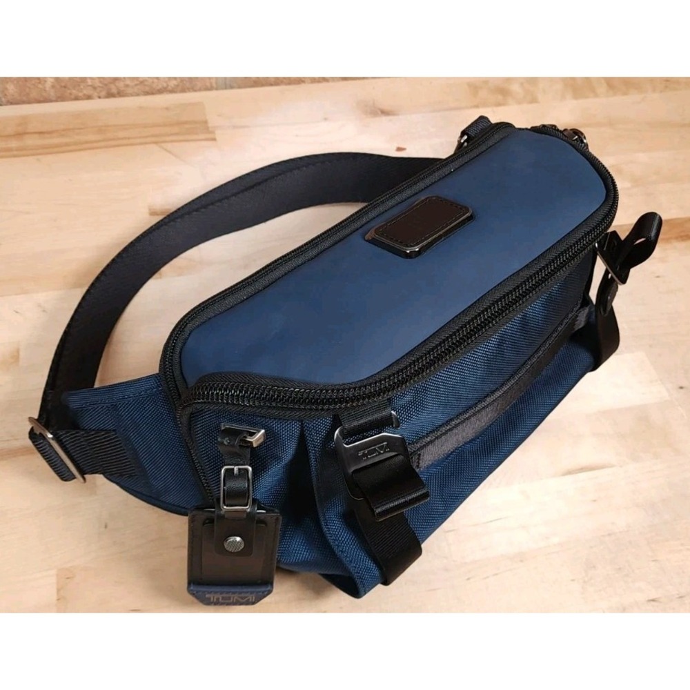 TUMI Alpha Bravo Platoon Sling Bag Navy Blue Nylon Backpack Crossbody 232799NVY